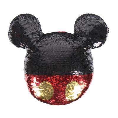 PELUCHE CUSCINO SAGOMATO con PAJETS Girabrilla DISNEY MICKEY TOPOLINO 30x30 Cm