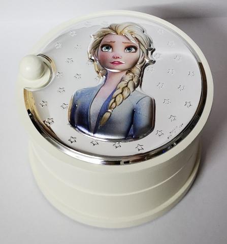 PORTAGIOIE in legno 3D con ARGENTO - DISNEY FROZEN - ELSA
