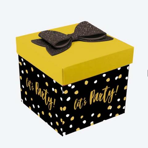 Skatush Explosion Box - Scatola Auguri / Regalo con Coperchio - BUON COMPLEANNO golden 50 Anni