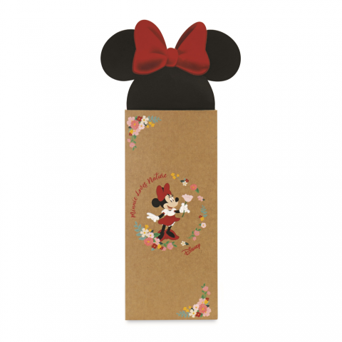 PORTACHIAVE DISNEY MINNIE FLOWERS in METALLO SMALTATO CON BUSTA