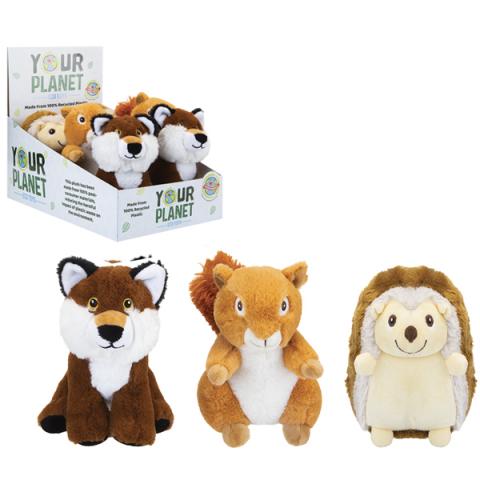 PELUCHE Ecologico YOUR PLANET - ANIMALI DEL BOSCO - 15 cm