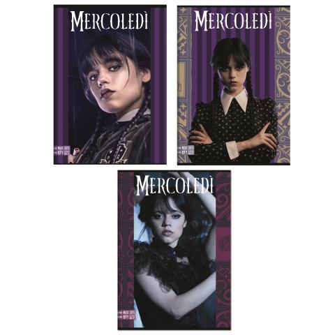 5 Quadernoni Quaderni maxi A/4 SEVEN - MERCOLEDI ADDAMS - Rigature varie