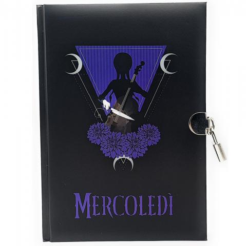 DIARIO SEGRETO con Lucchetto e Chiave MERCOLEDI' ADDAMS nevermore