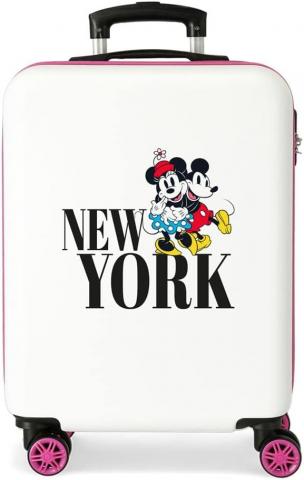 TROLLEY RIGIDO DA VIAGGIO Valigia DISNEY Topolino e Minnie New York - cm 55x38x20 bagaglio a mano