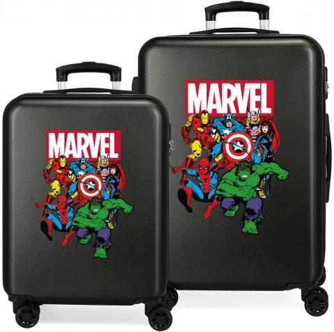 Set di due TROLLEY RIGIDI DA VIAGGIO Valigia Disney MARVEL AVENGERS