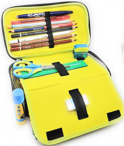 Astuccio Scuola Quick Case SEVEN, NERO, TECH LINE