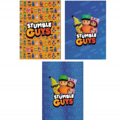 6 Quadernoni Quaderni maxi A/4-100 pagine - STUMBLE GUYS - Rigatura A