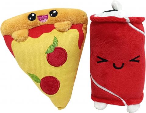 Yummies Together Pizza e Cola - 2 peluche 15 cm in sacchetto di peluche Take Away 21 x 21 cm