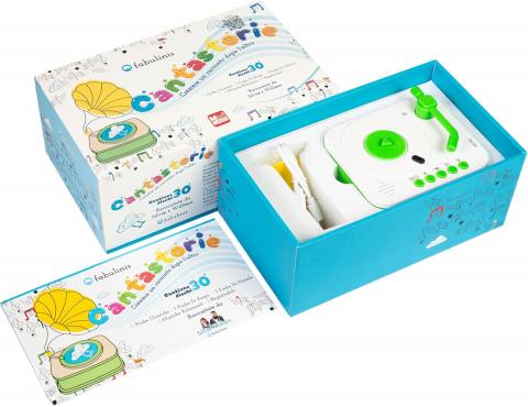 Cantastorie Fabulinis per Bambini da 1 a 8 Anni Raccontastorie Educativo con 30 Dischi Sonori Illustrati di Storie
