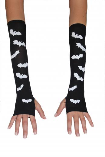 Guanti Stampa Pipistrello Accessorio Di Carnevale