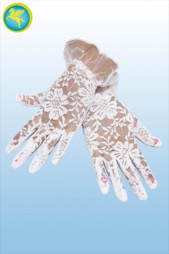 Guanto Damina Merletto Baby Bianco Accessorio Di Carnevale