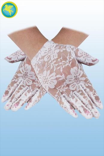Guanti Damina Bianco Accessorio Di Carnevale