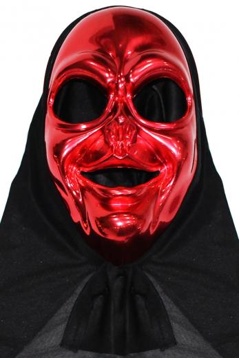 Maschera Spettro Rosso Accessorio Di Carnevale