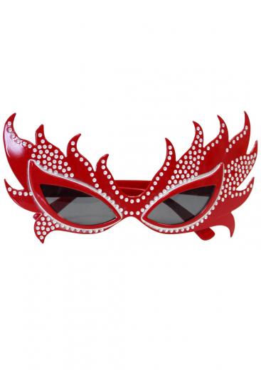 Occhiali Gattina Rossa Accessorio Di Carnevale