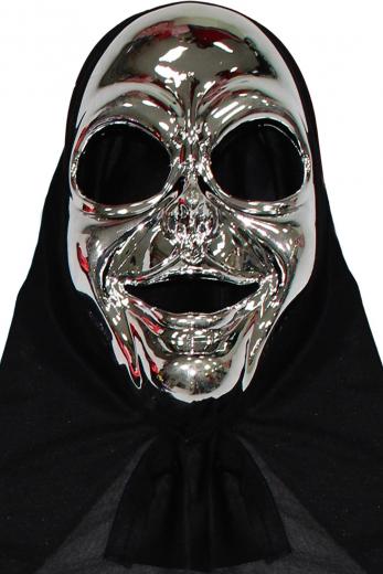 Maschera Spettro Argento Accessorio Di Carnevale