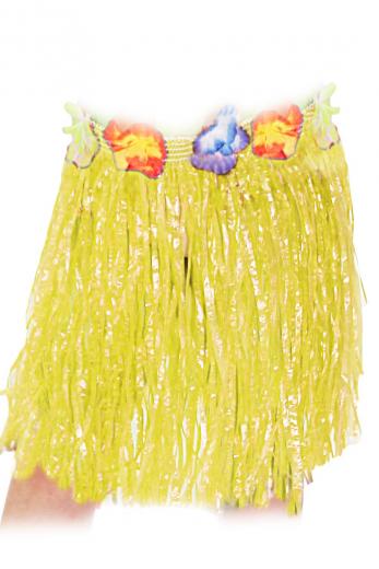 Gonna Hawaiana Bambina Gialla Accessorio Di Carnevale