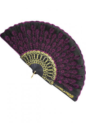 Ventaglio Fuxia Accessorio Di Carnevale