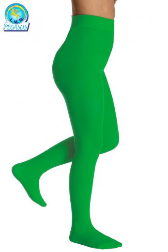 Calze Collant Tinta Unita Bambina Verde Mela Accessorio Di Carnevale