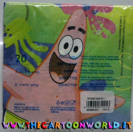 ADDOBBI Compleanno Festa TOVAGLIOLI DISNEY SPONGEBOB