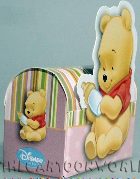 BOMBONIERA DISNEY ASTUCCIO porta Confetti WINNIE the POOH ROSA