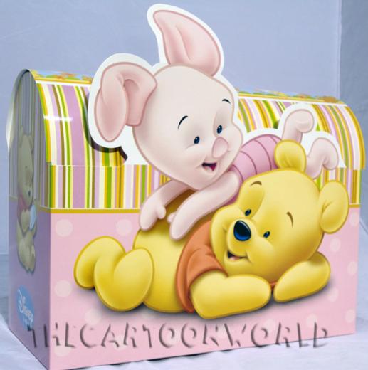 BOMBONIERA DISNEY ASTUCCIO porta Confetti WINNIE the POOH ROSA