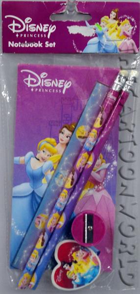 SET Cancelleria SCUOLA 6 pezzi DISNEY PRINCIPESSE Cenerentola Bell Aurora