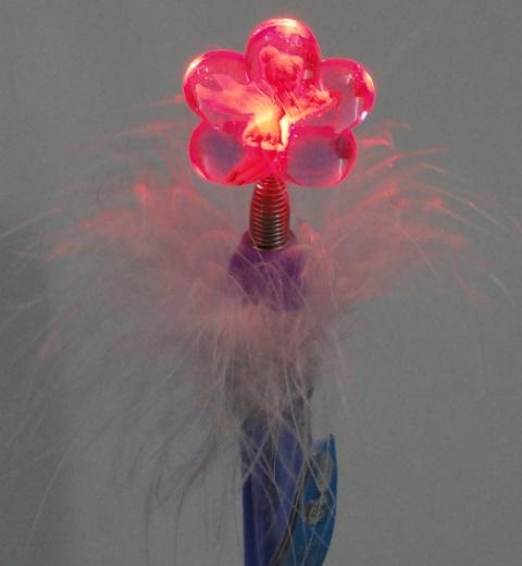 PENNA SFERA CON PIUME E LUMINOSA 18cm DISNEY TRILLY viola