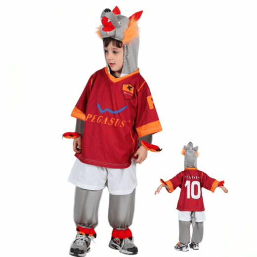 VESTITO COSTUME Maschera di CARNEVALE - LUPACCHIOTTO CALCIATORE
