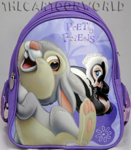 BACKPACK and Folder to School DISNEY Friends of Bambi - THUMPER and a Skunk named FLOWER