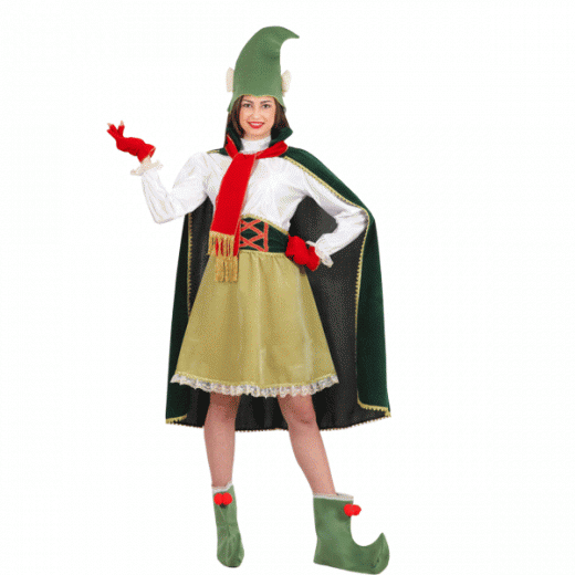 VESTITO COSTUME Maschera NATALE - ELFETTA DI NATALE adulti