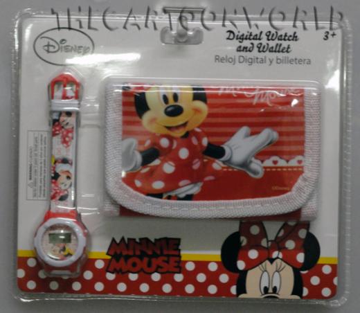 FANTASTICO SET OROLOGIO DA POLSO + PORTAFOGLIO DISNEY - MINNIE