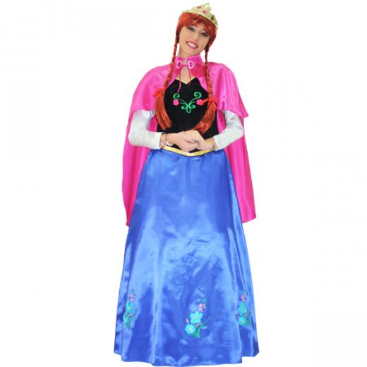 VESTITO COSTUME Maschera di CARNEVALE - Principessa ANNA - FROZEN - ADULTI
