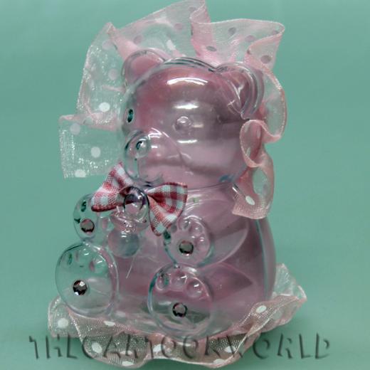 BOMBONIERA ASTUCCIO Scatolina porta confetti Disney ORSETTO rosa celeste
