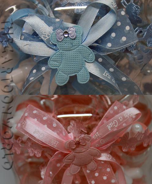 BOMBONIERA ASTUCCIO Scatolina porta confetti Disney 30 Biberon  rosa celeste