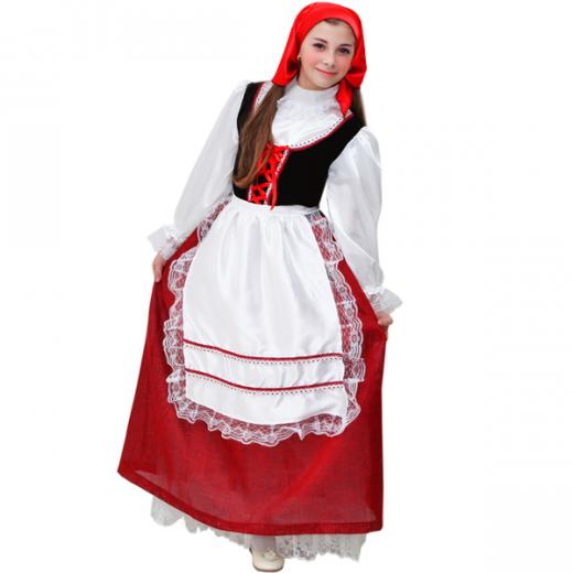 KLEID-KOSTÜM-Maske-WEIHNACHTEN - mädchen, FRAU rot