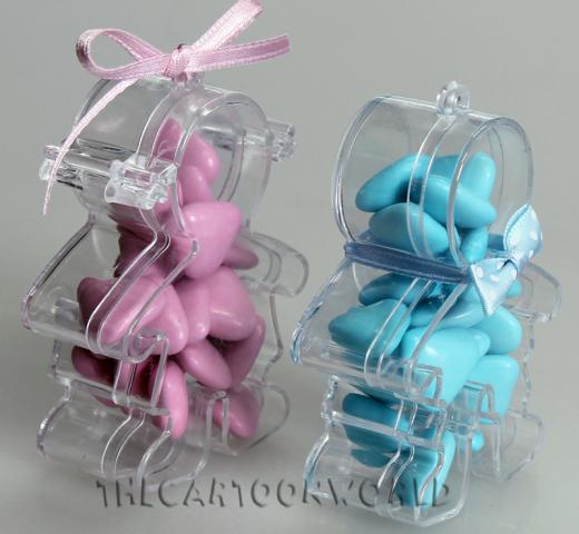 BOMBONIERA ASTUCCIO Scatolina porta confetti Disney Bimbo E Bimba