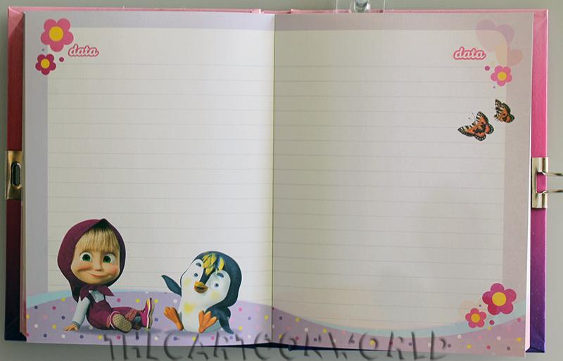 DIARIO SEGRETO con Lucchetto e Chiave DISNEY - MASHA e ORSO