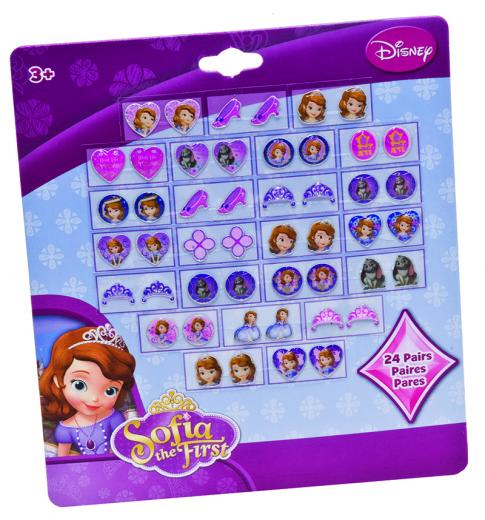 JEU FANTASTIQUE - 24 Paires de boucles d'Autocollants-DISNEY Princesse SOFIA
