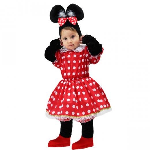 VESTITO COSTUME Maschera di CARNEVALE Primi Passi - TOPOLETTA minnie