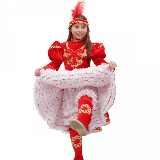 VESTIDO de TRAJE de Máscara de CARNAVAL niña Bailarina de CAN-CAN
