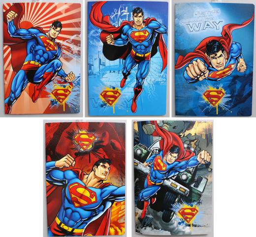 5 Quadernoni Quaderni maxi A/4 Disney SUPERMAN Rigatura C - 4' e 5' elementare