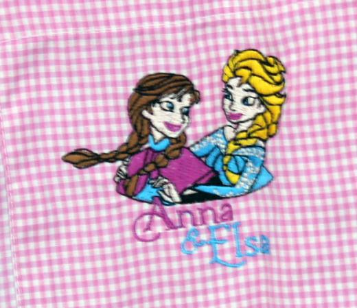 TABLIER École maternelle et du jardin d'enfants, des places de white rose DISNEY FROZEN Elsa et Anna