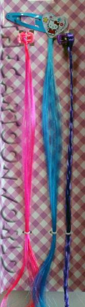 Set Exstention hair - 2 clips and 1 Hair slides - Disney SANRIO HELLO KITTY