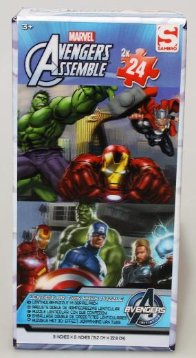 2 PUZZLE da 24 pezzi DISNEY AVENGERS - 3D