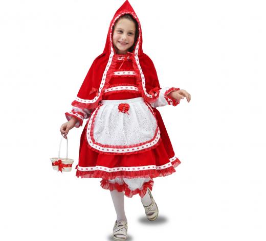 VESTITO COSTUME Maschera di CARNEVALE bambina - CAPPUCCETTO ROSSO LUSSO