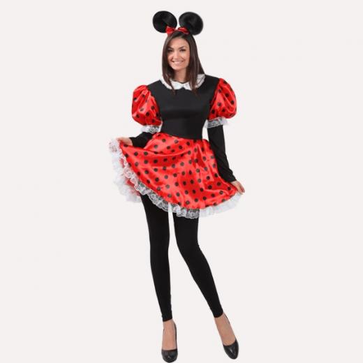 VESTITO COSTUME Maschera di CARNEVALE Adulti TOPOLETTA Minnie
