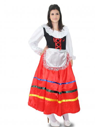 VESTITO COSTUME Maschera di CARNEVALE - Tarantella Lunga Donna - ADULTI