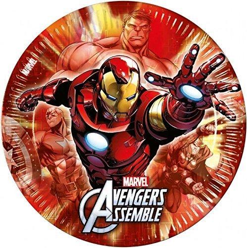 ADDOBBI Compleanno Festa 8 Piatti MARVEL AVENGERS