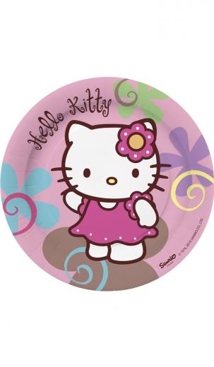 ADDOBBI Compleanno Festa 10 PIATTI 18cm DISNEY HELLO KITTY