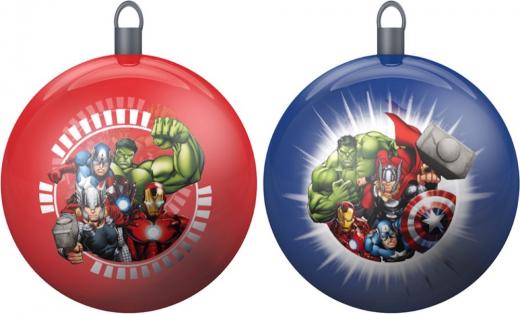 PALLINE PALLE per Albero di NATALE DISNEY MARVEL - AVENGERS - 2 Pezzi - 8 Cm